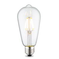 Edison Vintage LED lamp E27 LED filament lichtbron, Deco Drop ST64, 6.4/6.4/14cm, Helder, Retro LED lamp Dimbaar, 4W 440lm 3000K, warm wit licht, geschikt voor E27 fitting