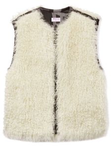 PUCCI gilet en peau lainée artificielle - Blanc