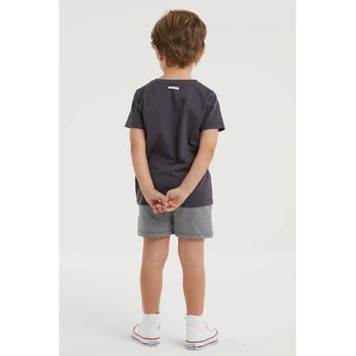 Babyface T-shirt met biologisch katoen antraciet Babyface T-shirt met biologisch katoen antraciet