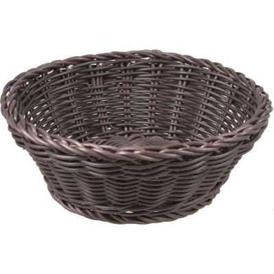 Ronde broodmand/serveermand bruin kunststof D20 x H8 cm Ronde broodmand/serveermand bruin kunststof D20 x H8 cm