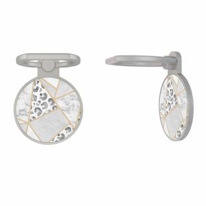 Zilveren telefoon ring houder - Stone & leopard print