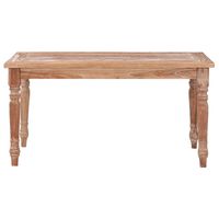 The Living Store Batavia Salontafel - Teakhout - Whitewash - 90x50x45 cm