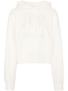 Palm Angels Monogram Statement cotton hoodie - Blanc