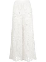 Cult Gaia pantalon Cove à broderies - Blanc