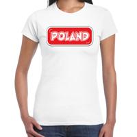 Verkleed T-shirt voor dames - Polen - wit - supporter - themafeest