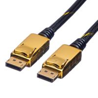 ROLINE 11.04.5639 DisplayPort kabel 1,5 m Zwart, Goud - thumbnail