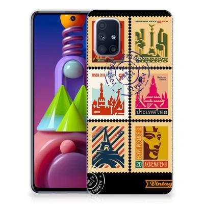 Samsung Galaxy M51 | Silliconen Back Cover | Postzegels