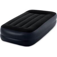 Intex 64122ND Pillow Twin 1-Persoons Luchtbed 99x191x42 cm + Ingebouwde Pomp Zwart - thumbnail