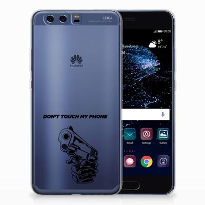Huawei P10 Plus Silicone-hoesje Gun Don't Touch My Phone Huawei P10 Plus Silicone-hoesje Gun Don't Touch My Phone