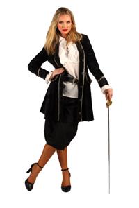 Bad Betty carnavalsjas zwart dame