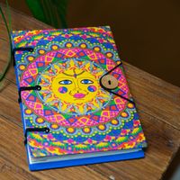 Spiritueel Notitieboekje Zon Kleurrijk – Handgemaakt - Sleutelhangers - Spiritueelboek.nl