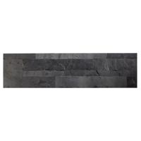 Zelfklevende Natuursteen Strip Carbon Black 60x15cm - Authentiek en Stijlvol