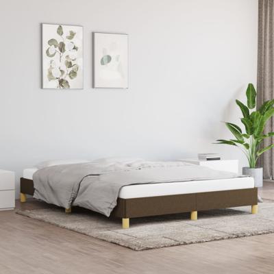 Bedframe stof donkerbruin 160x200 cm