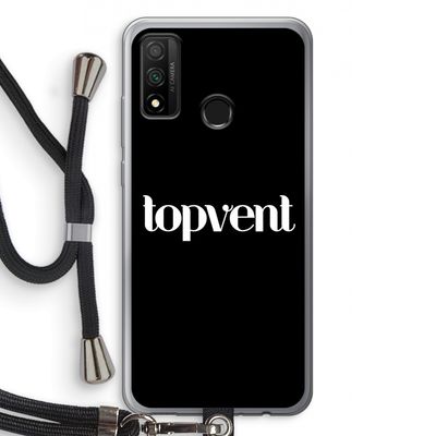 Topvent Zwart: Huawei P Smart (2020) Transparant Hoesje met koord