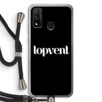 Topvent Zwart: Huawei P Smart (2020) Transparant Hoesje met koord