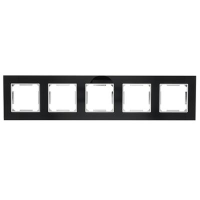 Vijfvoudig afdekraam Nero Deluxe Glas zwart