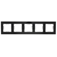 Vijfvoudig afdekraam Nero Deluxe Glas zwart Vijfvoudig afdekraam Nero Deluxe Glas zwart