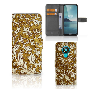 Wallet Case Nokia 3.4 Barok Goud