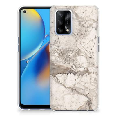 OPPO A74 4G | TPU | Siliconen hoesje | Marmer Beige