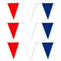 3x Rode/witte/blauwe Britse/Groot Brittannie slinger van stof 10 meter feestversiering - Vlaggenlijnen - thumbnail