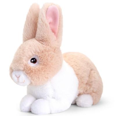 Keel Toys pluche Konijn - knuffeldier - beige - zittend - 18 cm