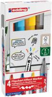 Viltstift edding 385 flipover penseel 4st assorti
