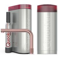 Quooker Front Keukenkraan Set - Kokend Warm- en Koud Water - Rosé Koper - Inclusief COMBI+ Reservoir & CUBE - Direct Gekoeld Bruisend Water