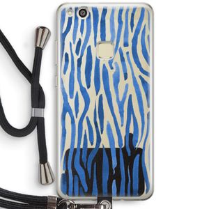 Blauwe nerven: Huawei Ascend P10 Lite Transparant Hoesje met koord