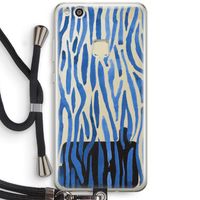 Blauwe nerven: Huawei Ascend P10 Lite Transparant Hoesje met koord