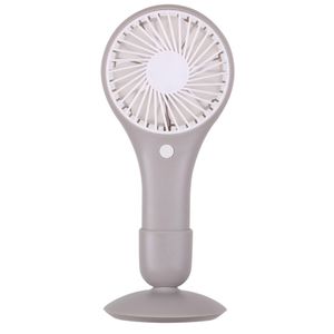 Draagbare USB ventilator met standaard - grijs - kunststof - 20 x 10 cm