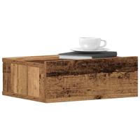 Nachtkastjes 2 st zwevend 40x32x15 cm bewerkt hout oud hout