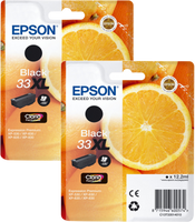 Epson 33XL Cartridge Zwart Duo Pack - thumbnail