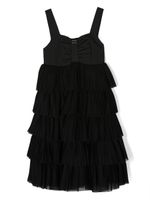 TWINSET Kids robe à superposition en tulle - Noir