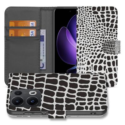 OPPO Reno 13 Pro | Telefoonhoesje | Met pasjeshouder | Slangenprint OPPO Reno 13 Pro | Telefoonhoesje | Met pasjeshouder | Slangenprint