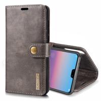 Crazy Horse textuur Flip afneembare magnetische lederen case voor Huawei P20 Pro met houder & kaartsleuven & portemonnee (grijs)
