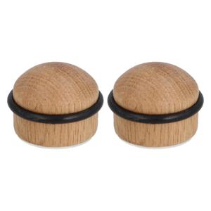 AMIG Deurstopper/deurbuffer - 1x - D35mm - incl schroeven - hout   -