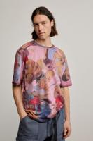 Bloemen bedrukt T-shirt - RED - XL