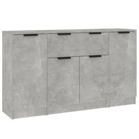 The Living Store Dressoir Hout - 30 x 30 x 70 cm - Betongrijs - thumbnail