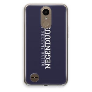 Blijve plakken in Negenduust: LG K10 (2017) Transparant Hoesje