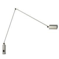 Lumina Daphine bureaulamp met tafelschroef brushed nickel