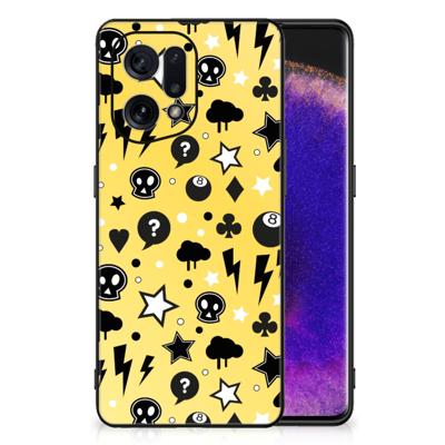 Telefoonhoesje OPPO Find X5 Punk Geel