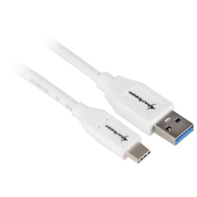 Sharkoon usb-a 3.2 > usb-c kabel (wit, 1 meter)