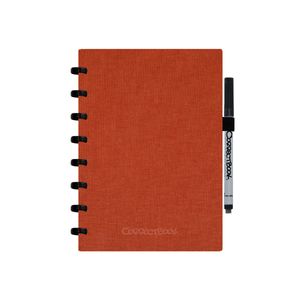 Correctbook Linnen Hardcover A5 Rusty Red-Gelinieerd - Uitwisbaar / Herschrijfbaar Notitieboek