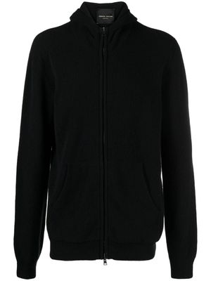 Roberto Collina veste bomber en maille fine nervurée - Noir