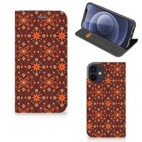 iPhone 12 Mini | Hoesje met Magneet | Batik Brown