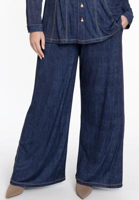 Yoek Wijde broek DENIM | Blauw | Maat 54/56
