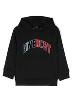 Givenchy Kids hoodie en coton mélangé à logo appliqué - Noir - thumbnail