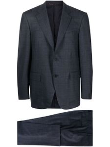 Canali costume en laine stretch à simple boutonnage - Bleu