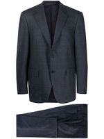 Canali costume en laine stretch à simple boutonnage - Bleu - thumbnail