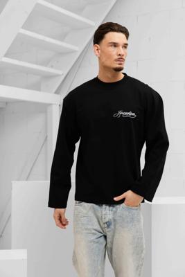 Jorcustom Handscript Longsleeve T-Shirt Heren Zwart - Maat S - Kleur: WitZwart | Soccerfanshop